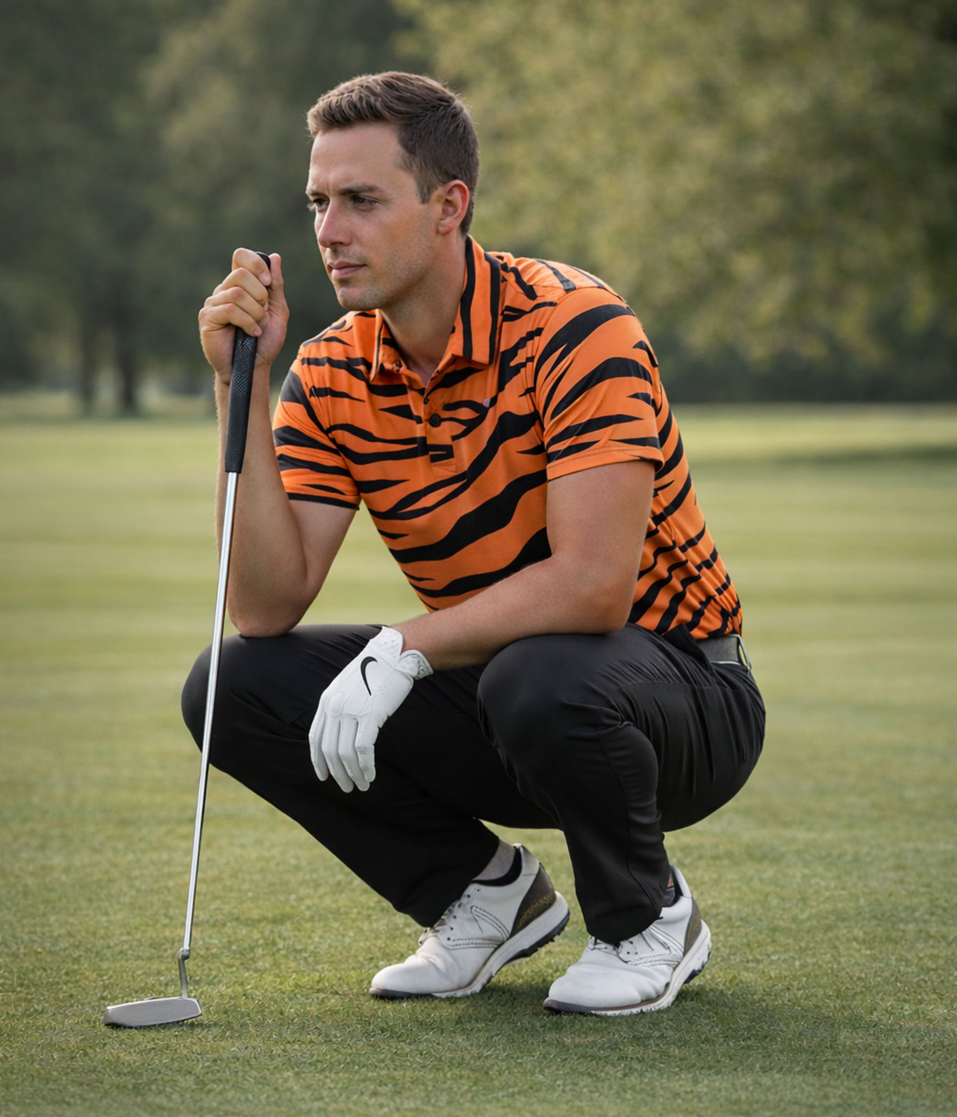 Men's Tiger Golf Polo Image 2