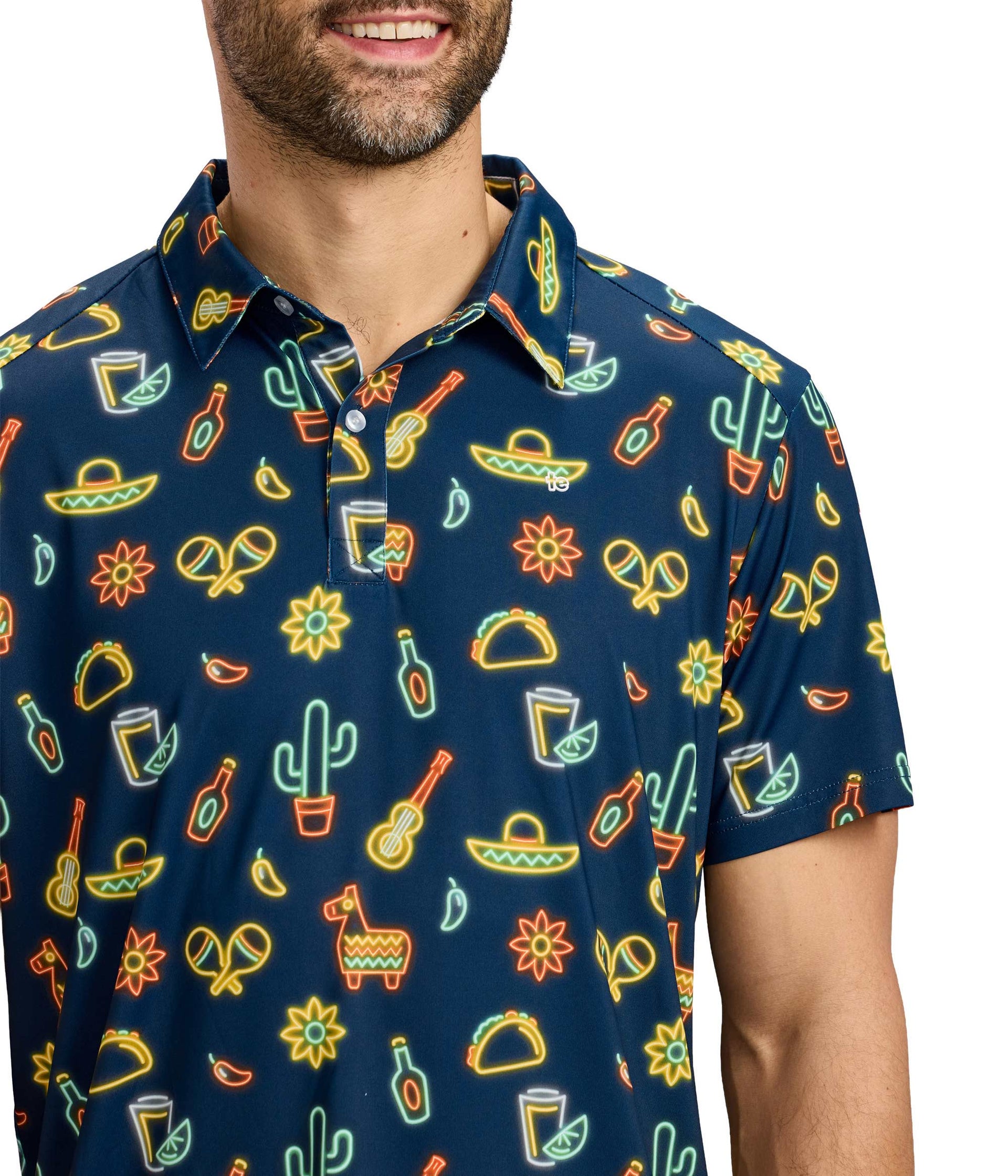 Men's Neon Fiesta Golf Polo