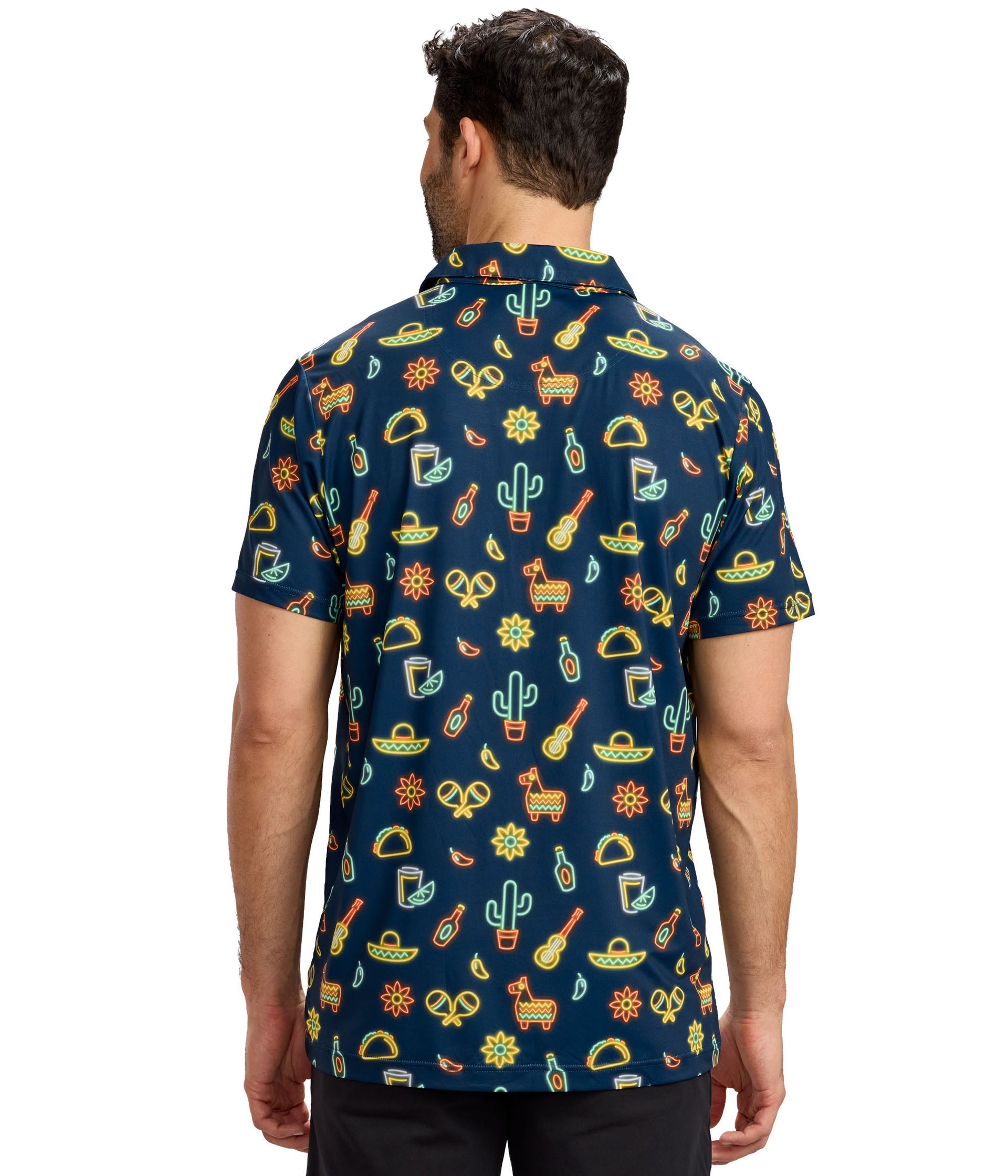 Men's Neon Fiesta Golf Polo