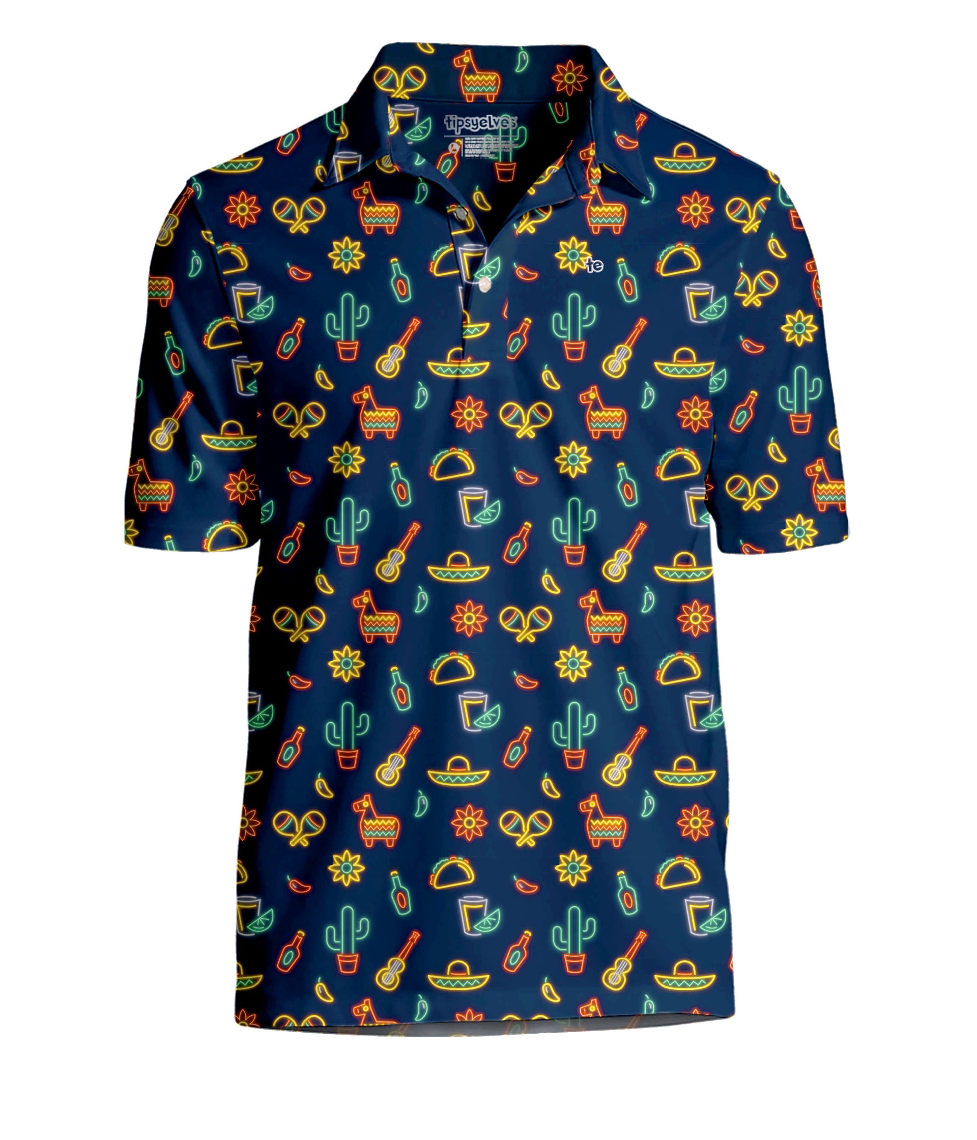 Men's Neon Fiesta Golf Polo