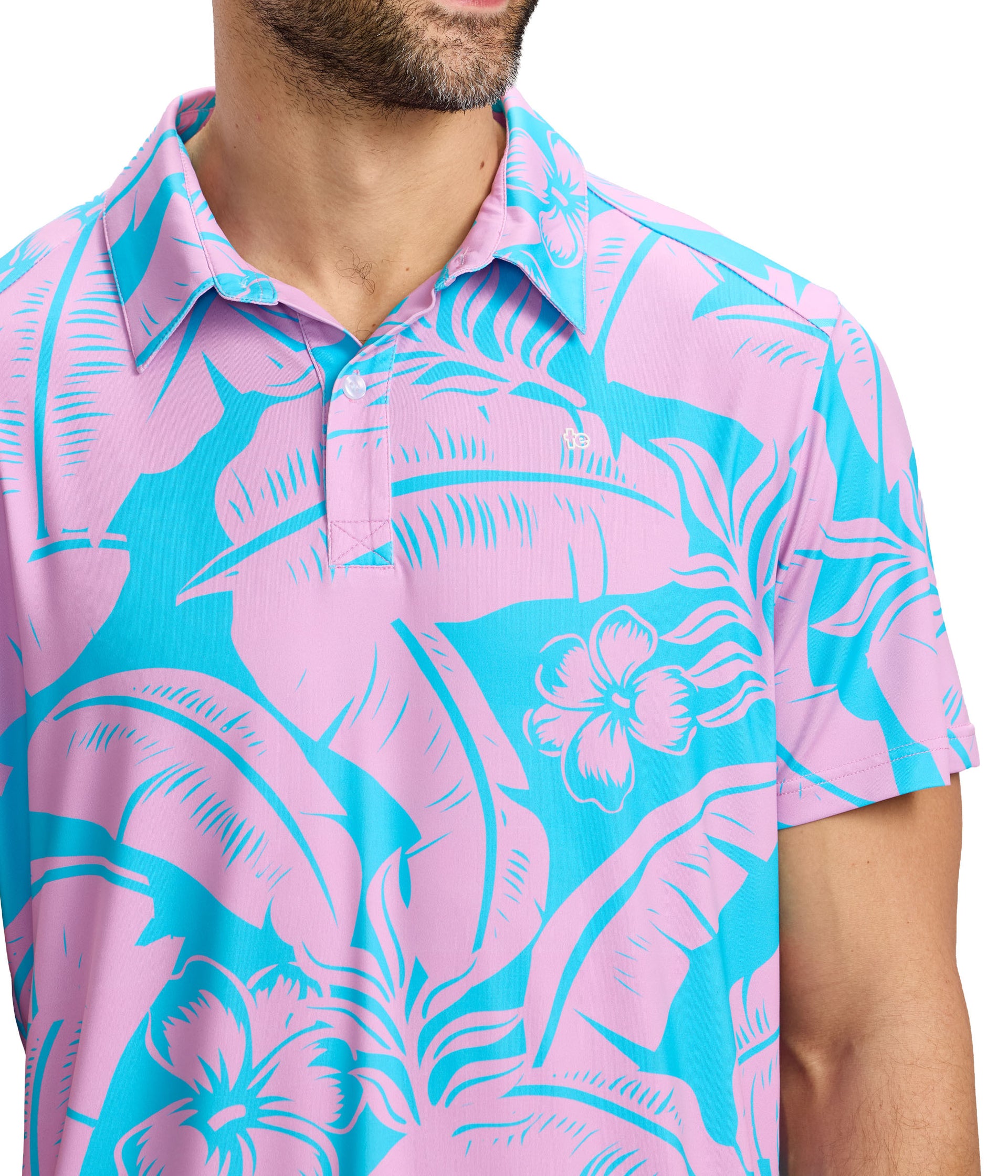 Men's Tropical Tee Time Pickleball Shirt