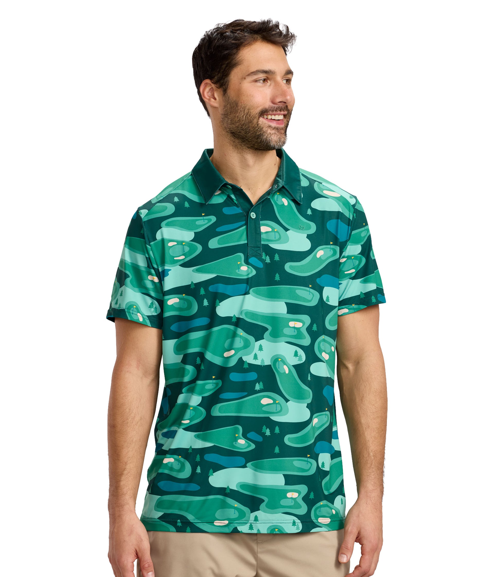 Men's Course Camo Golf Polo Image 2