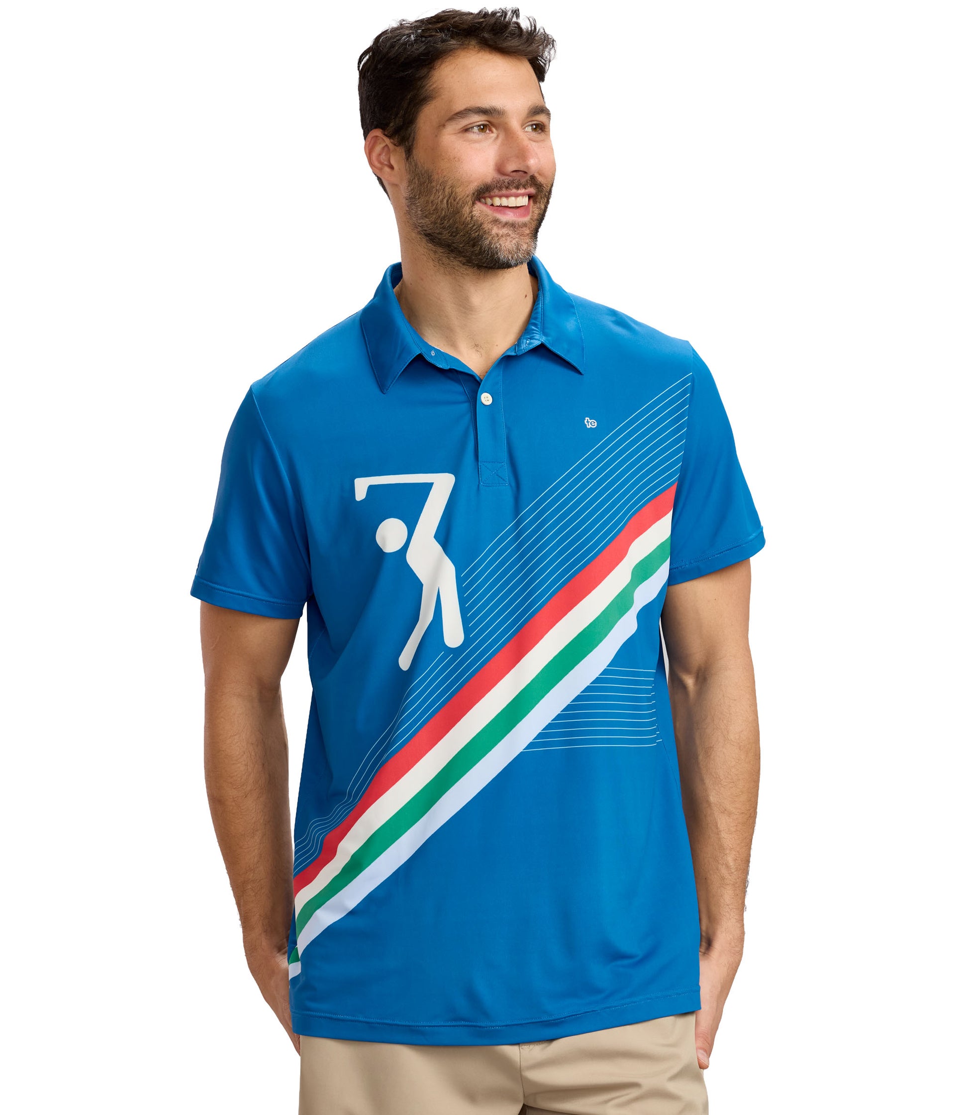 Men's Retro Swing Golf Polo Image 2