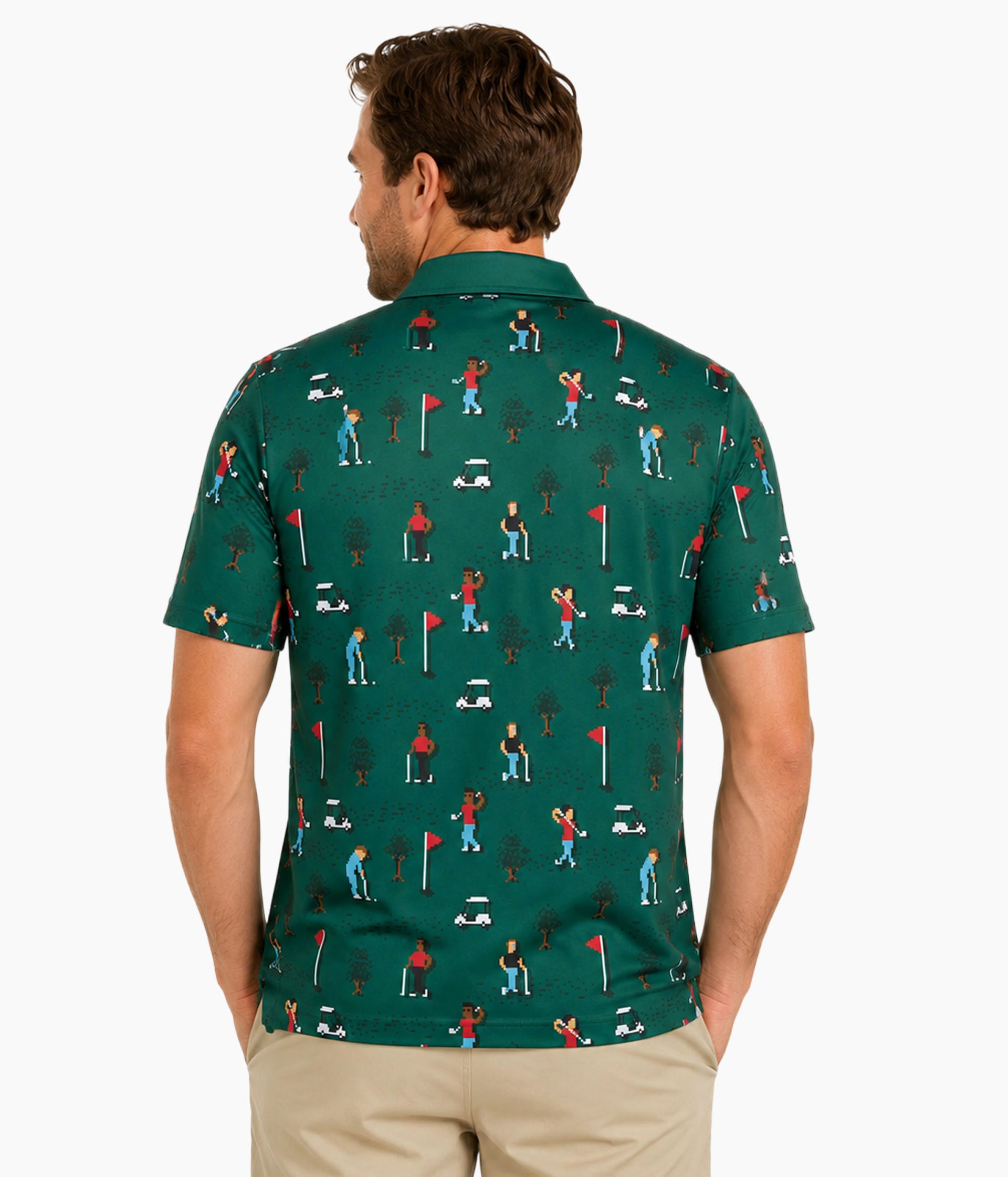 Men's Pixel Par Golf Polo