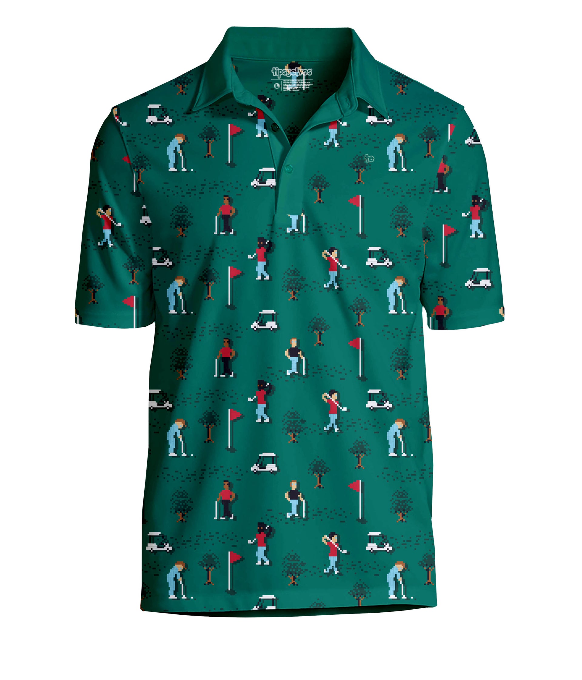Men's Pixel Par Golf Polo