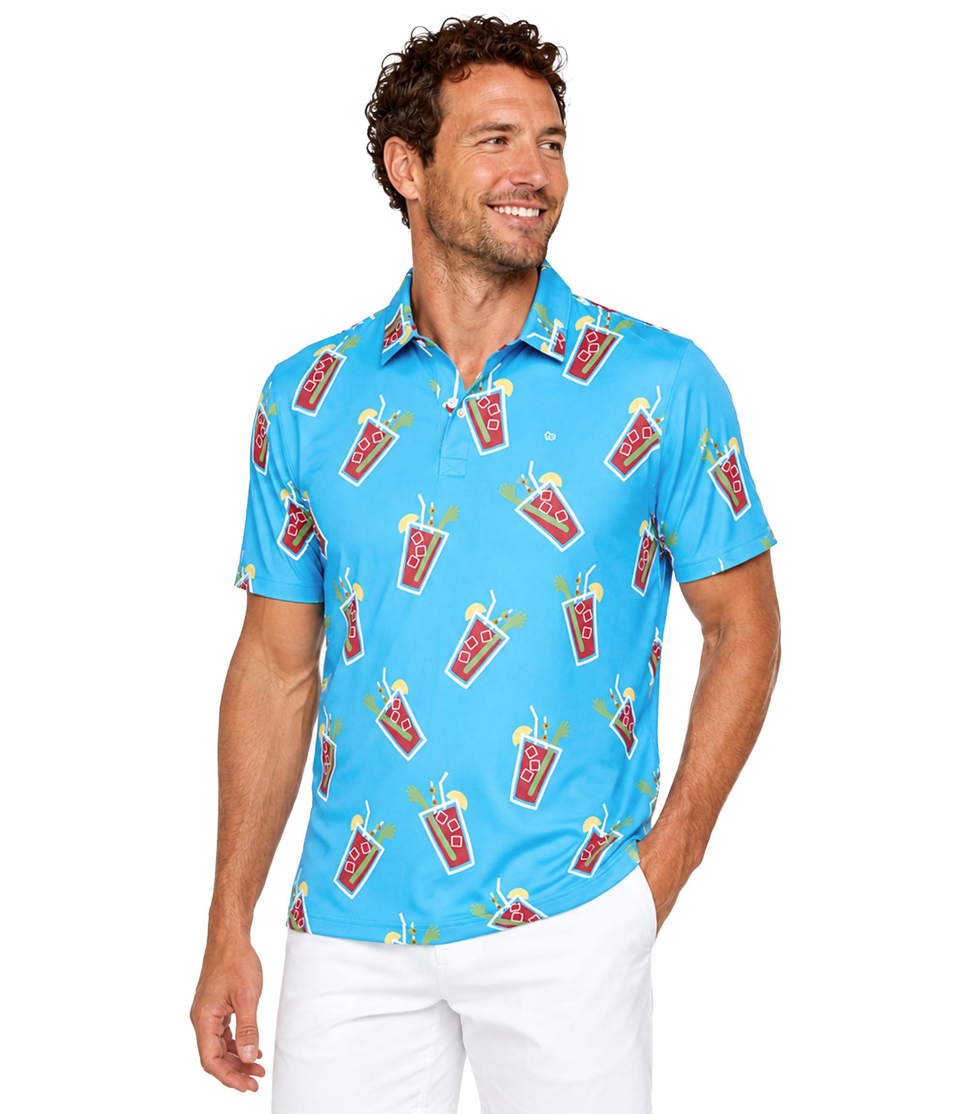Men's Breezy Bloody Mary Golf Polo Image 2
