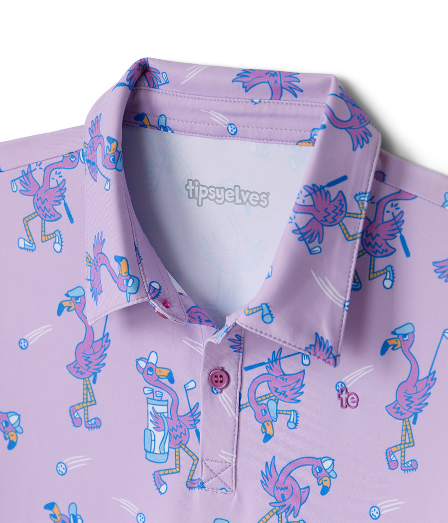 Toddler Girl's Flamingo Fiasco Golf Polo