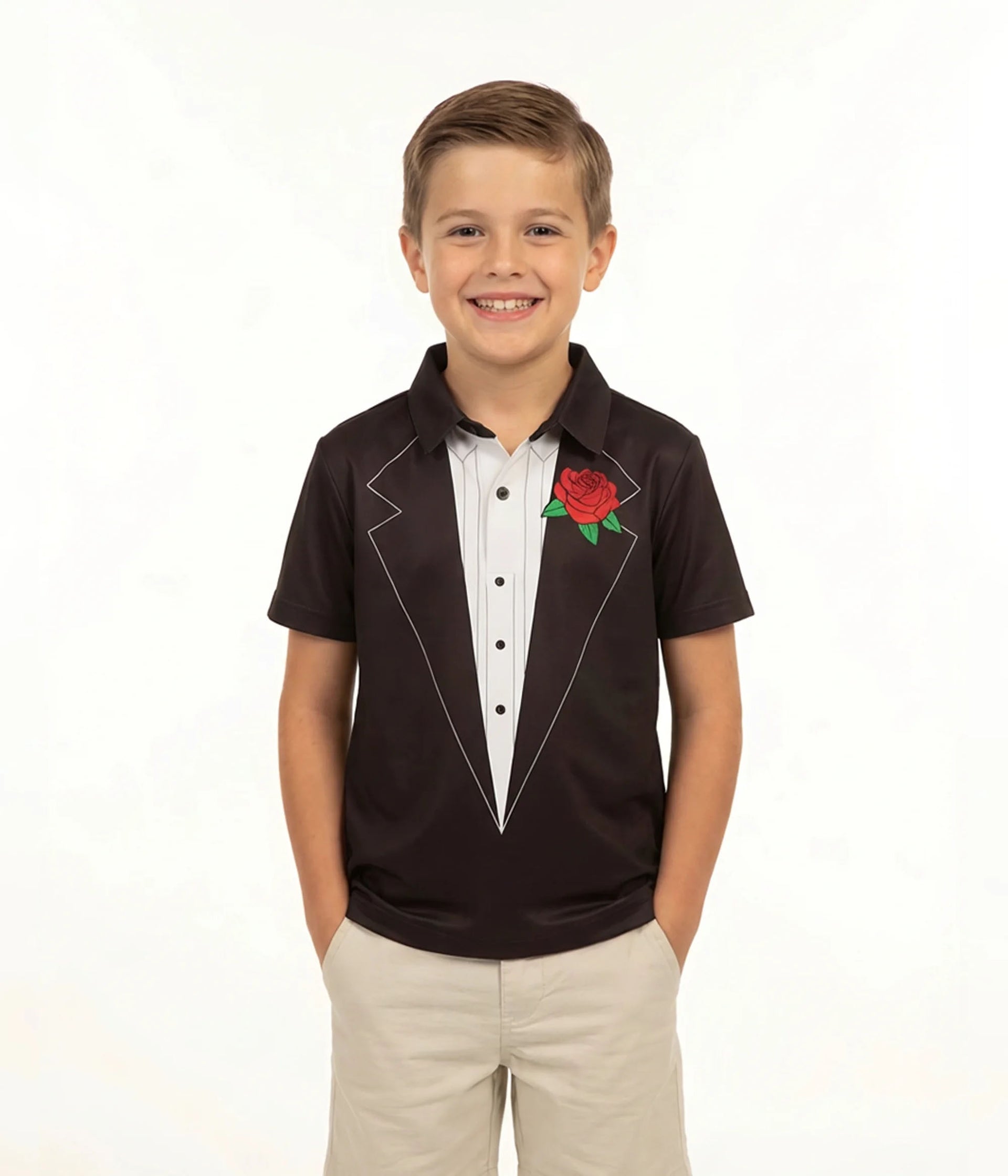 Boy's Tuxedo Golf Polo