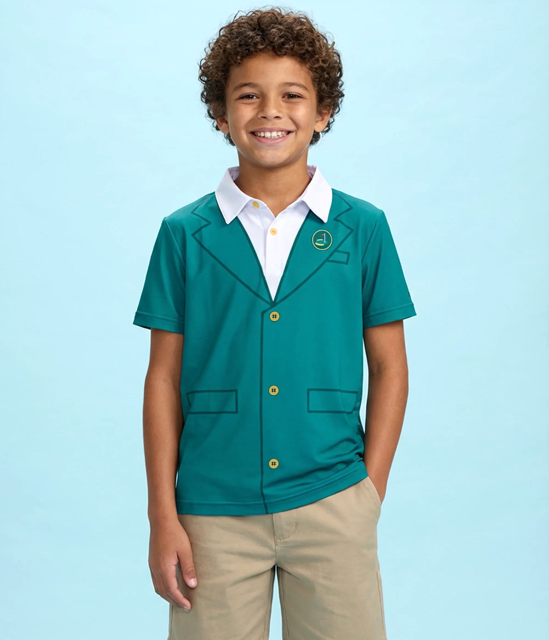 Boy's Green Blazer Golf Polo
