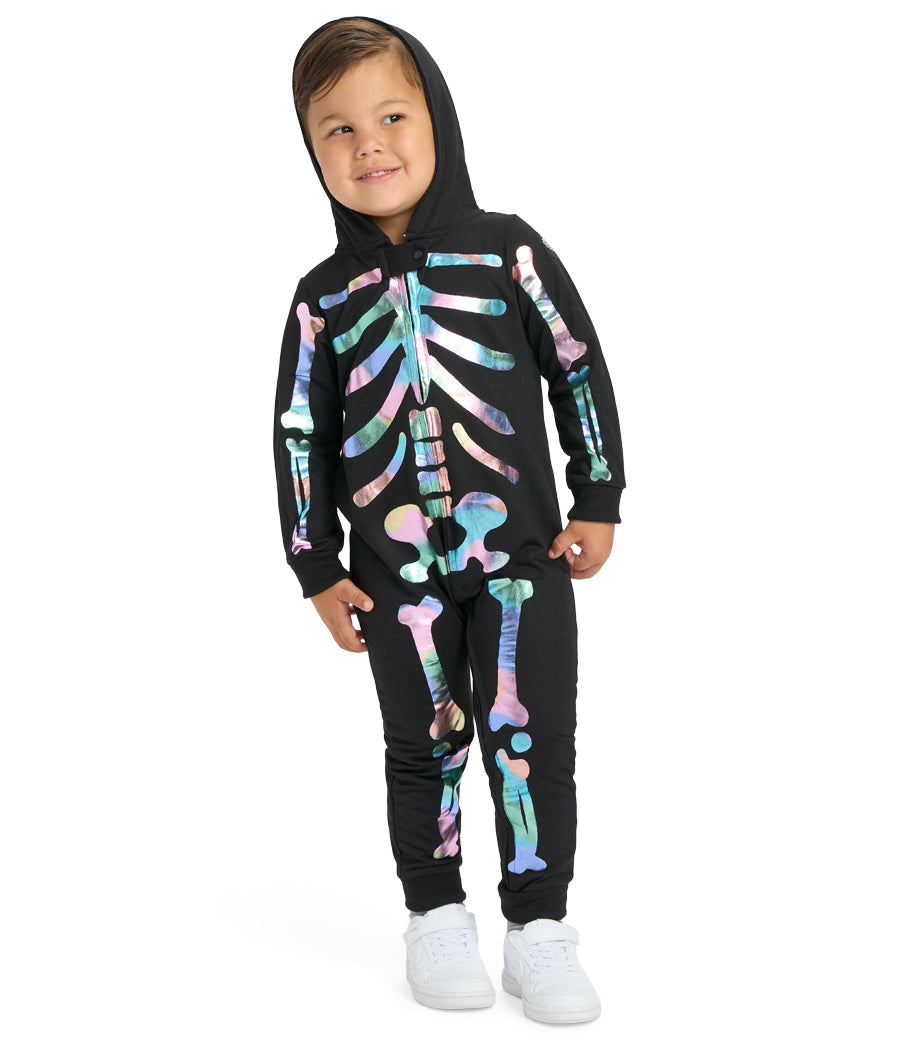 Iridescent Skeleton Costume Toddler Girl s Halloween Outfits Tipsy Elves