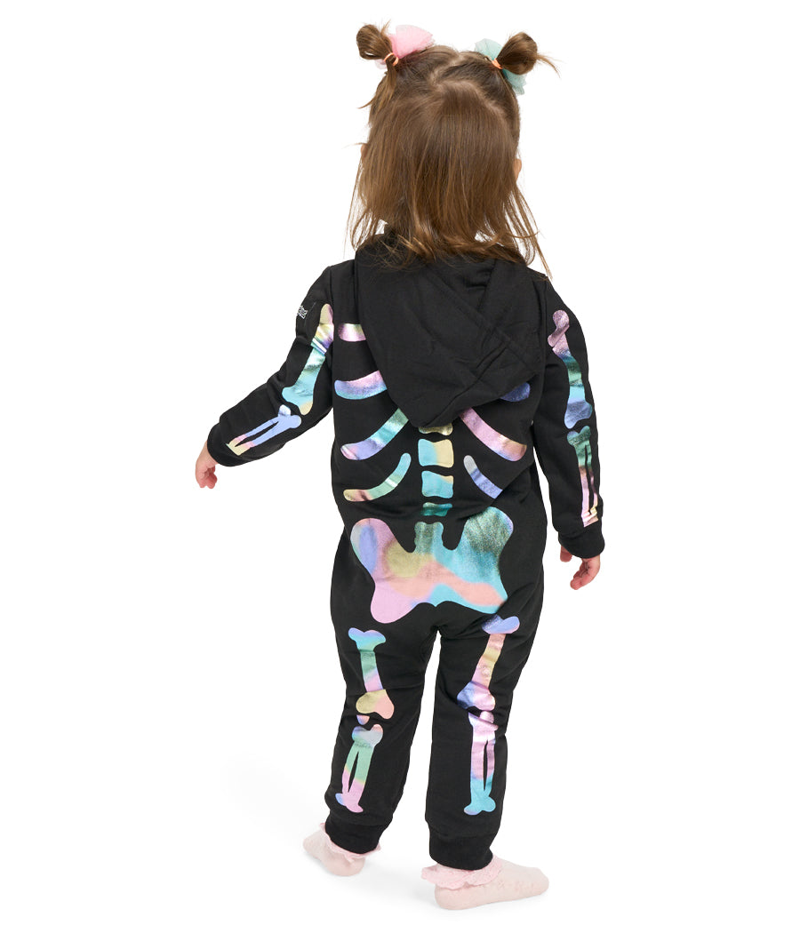 Toddler Girl's Iridescent Skeleton Costume Image 2