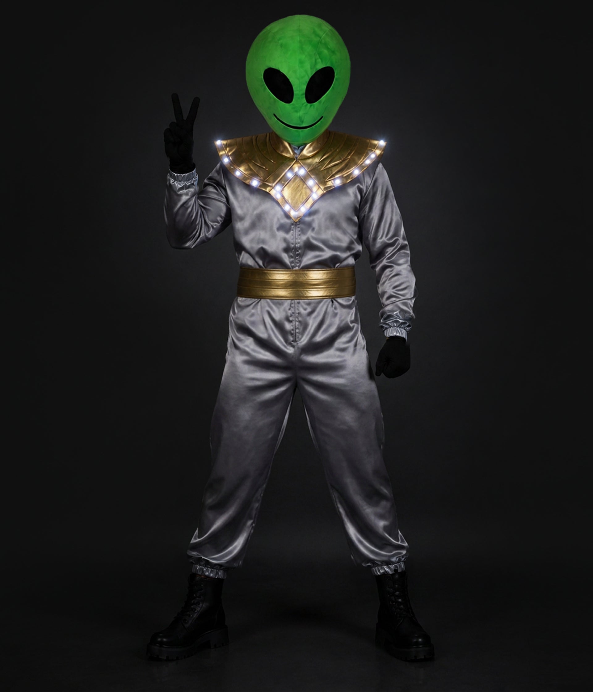 Men's Light Up Alien Costume Image 2