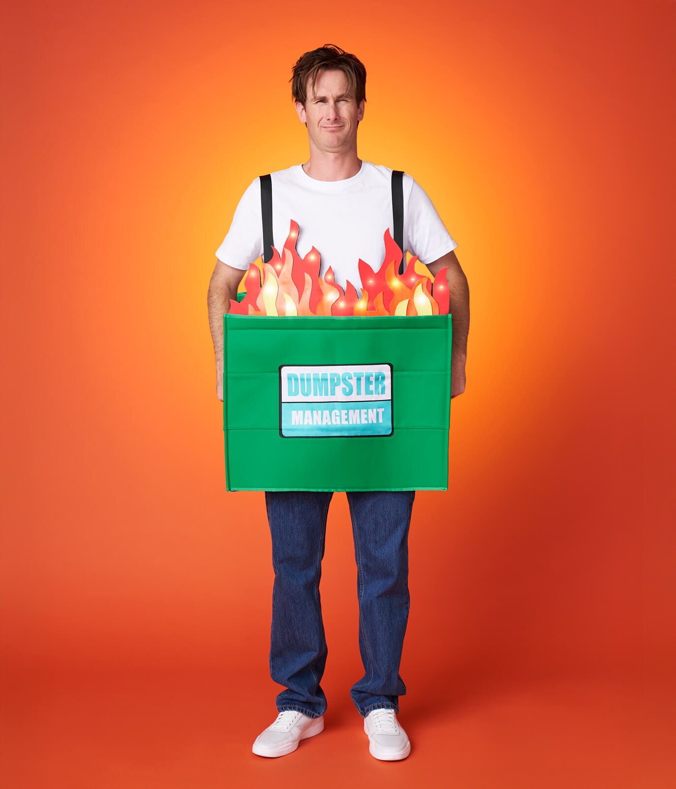 Men's Dumpster Fire Light Up Costume