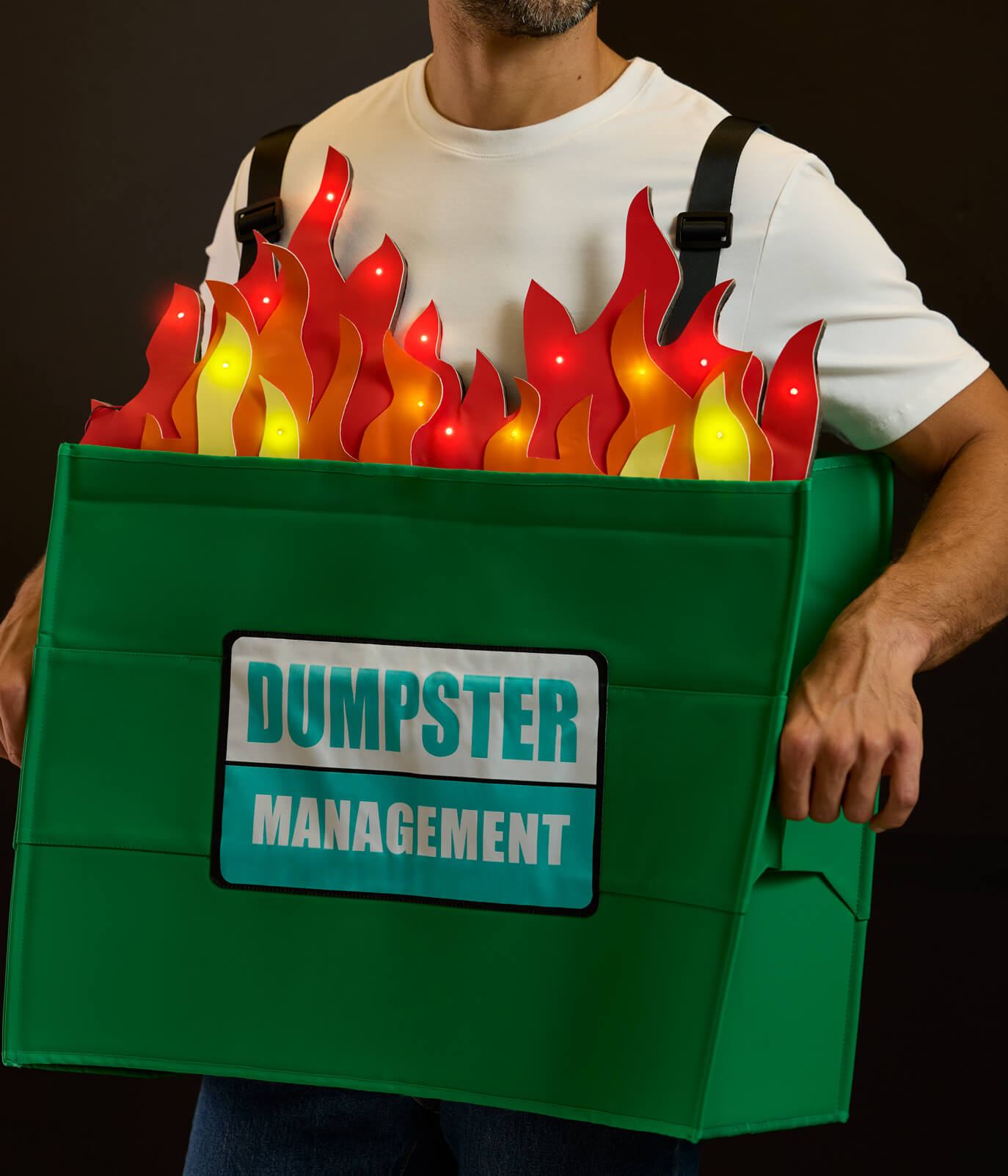 Men's Dumpster Fire Light Up Costume Image 2