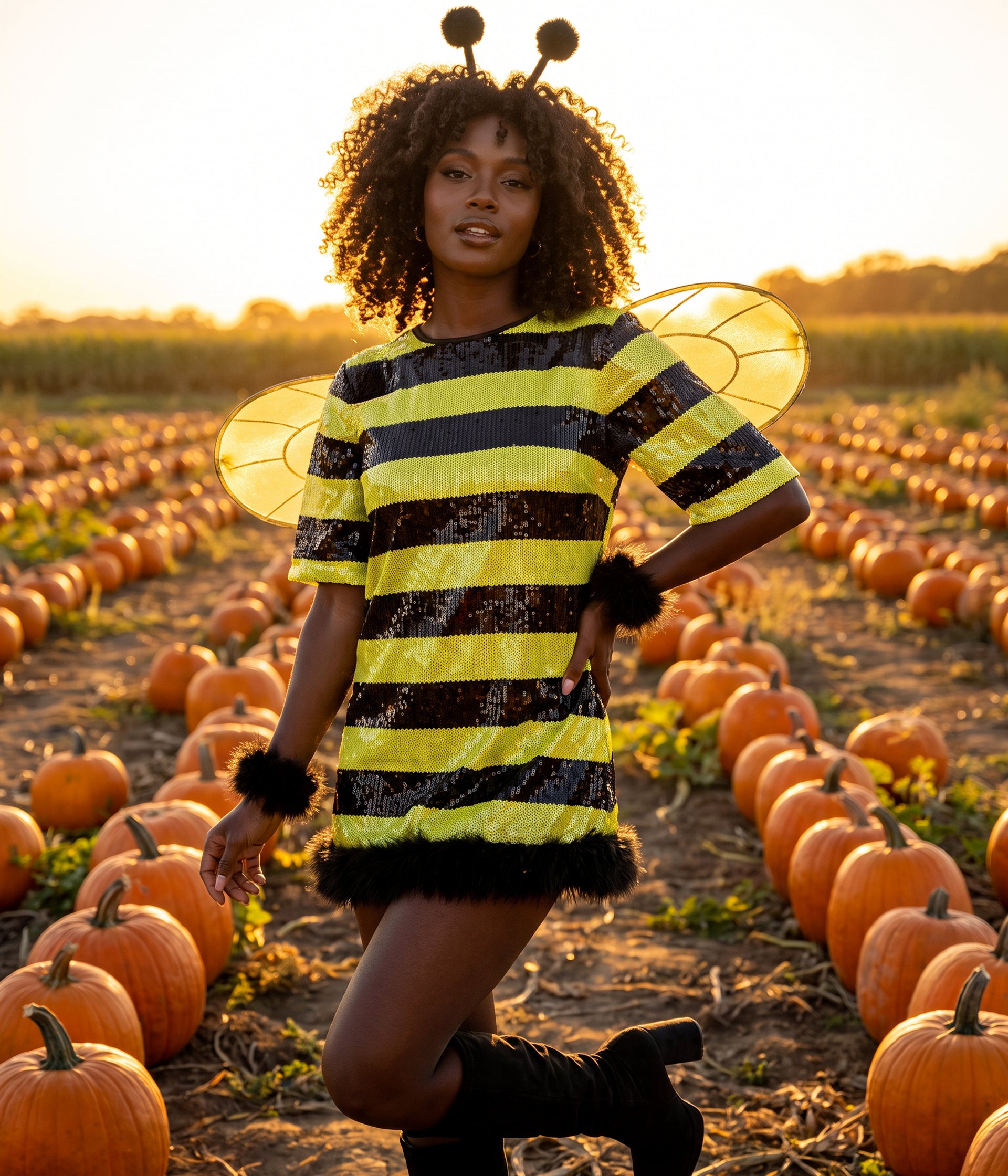 Sequined Bee Costume Dress