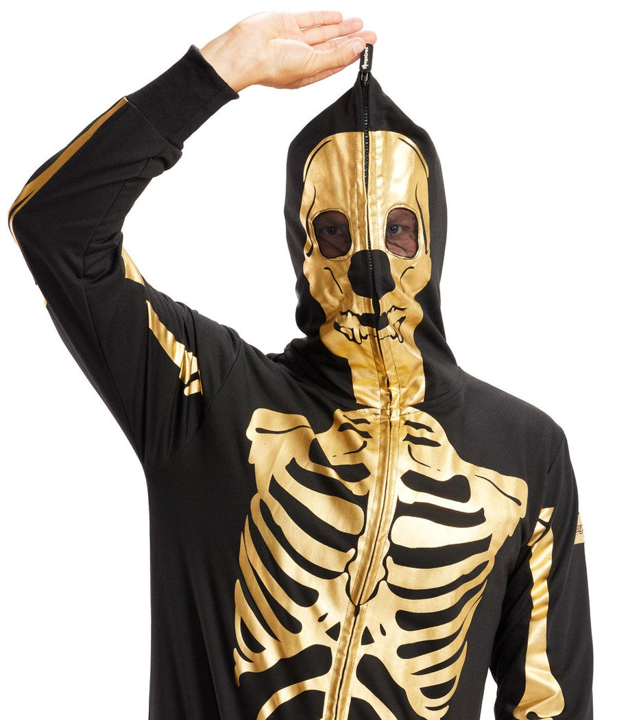 Men's Gold Skeleton Costume