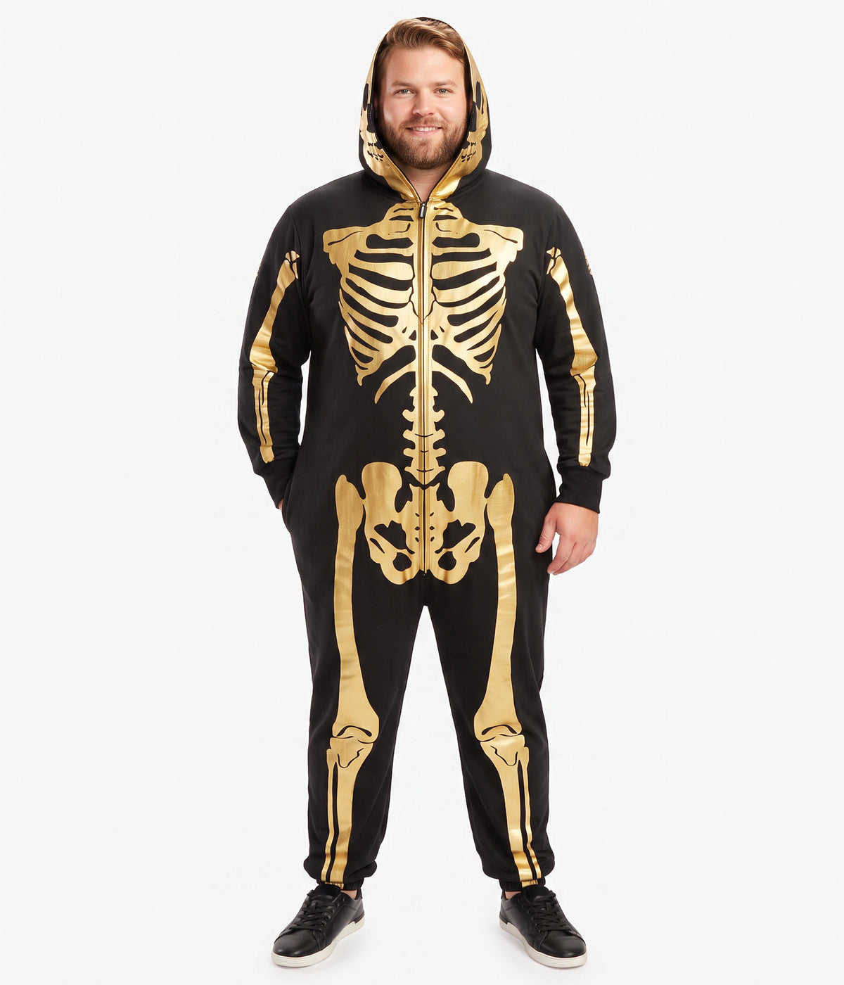 Men's Gold Skeleton Costume