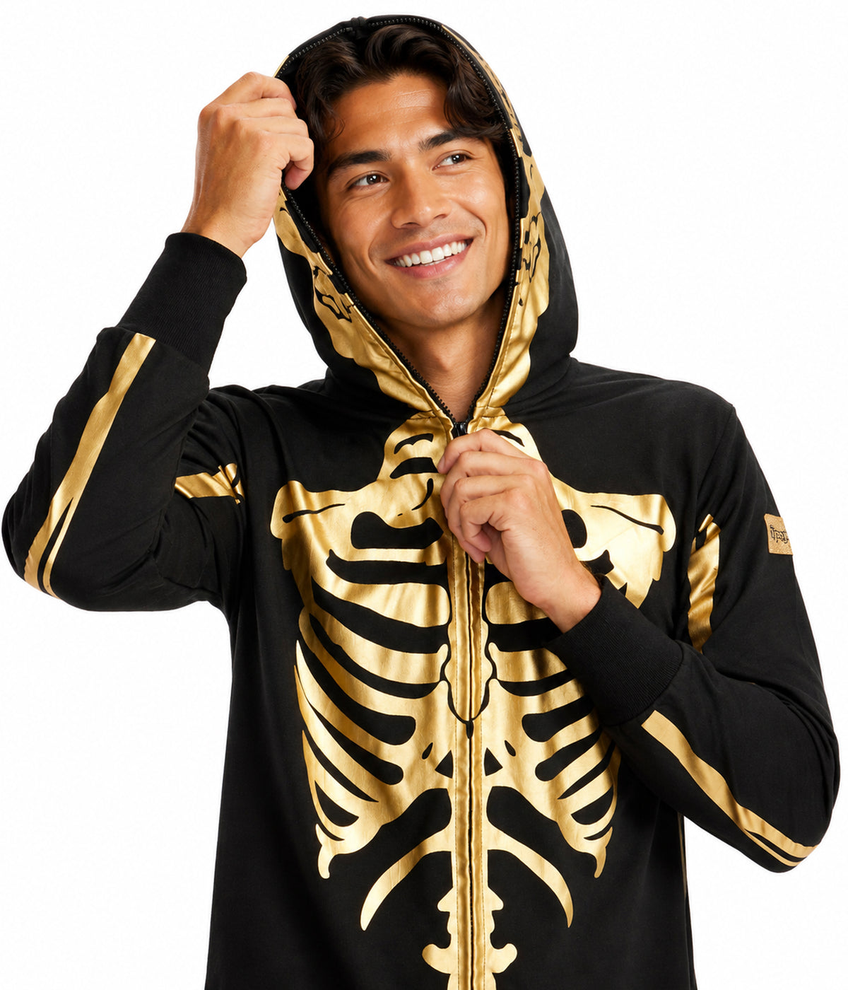 Men's Gold Skeleton Costume