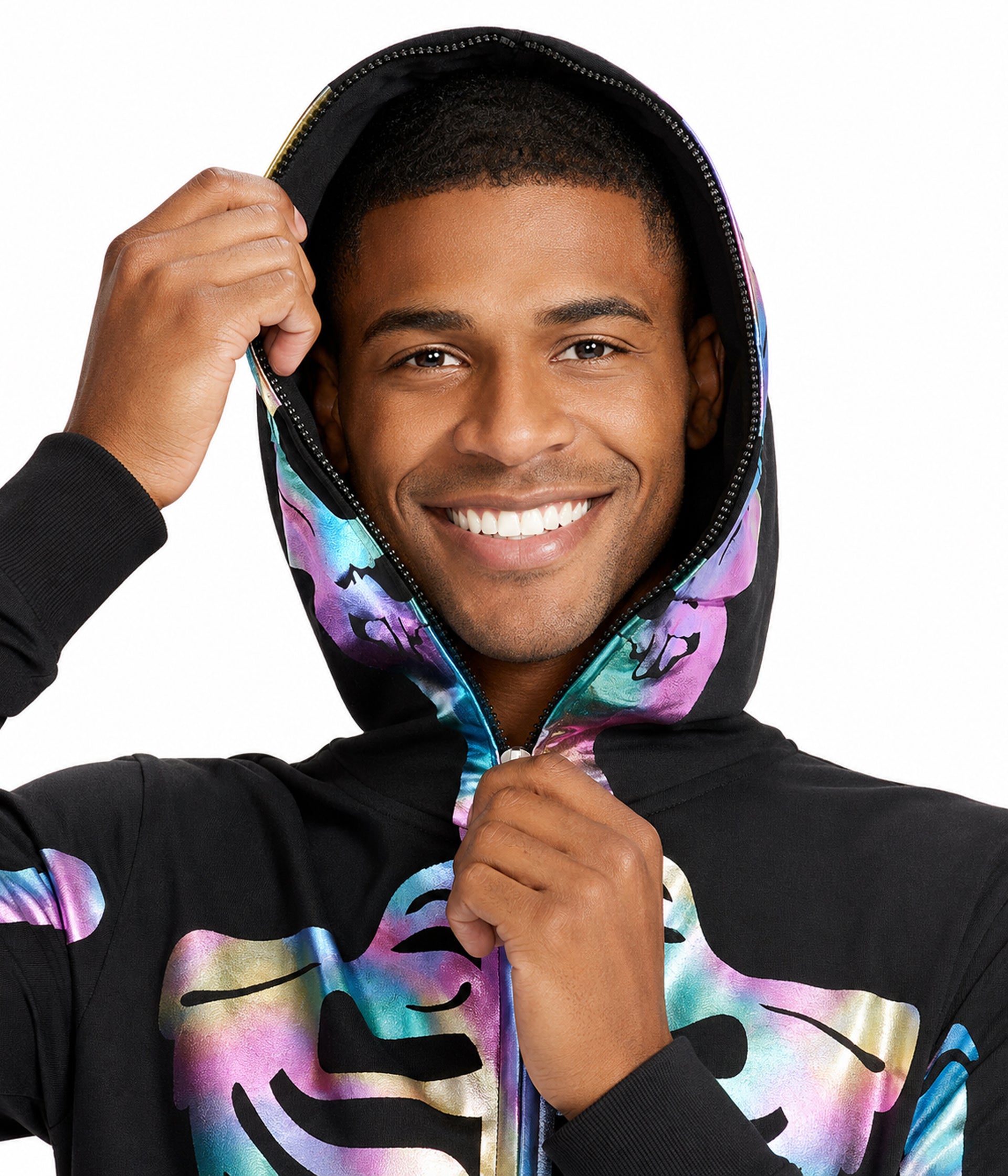 Men's Iridescent Skeleton Costume