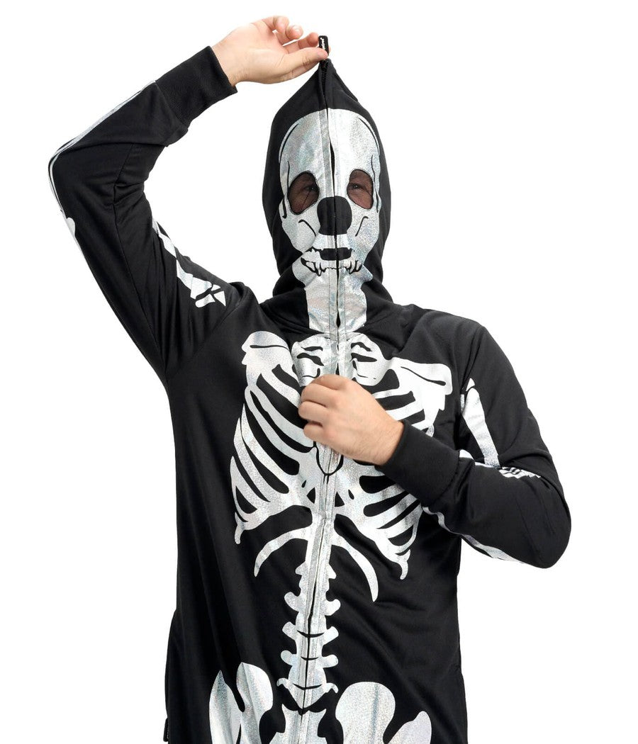 Men's Shimmer Skeleton Costume Image 2