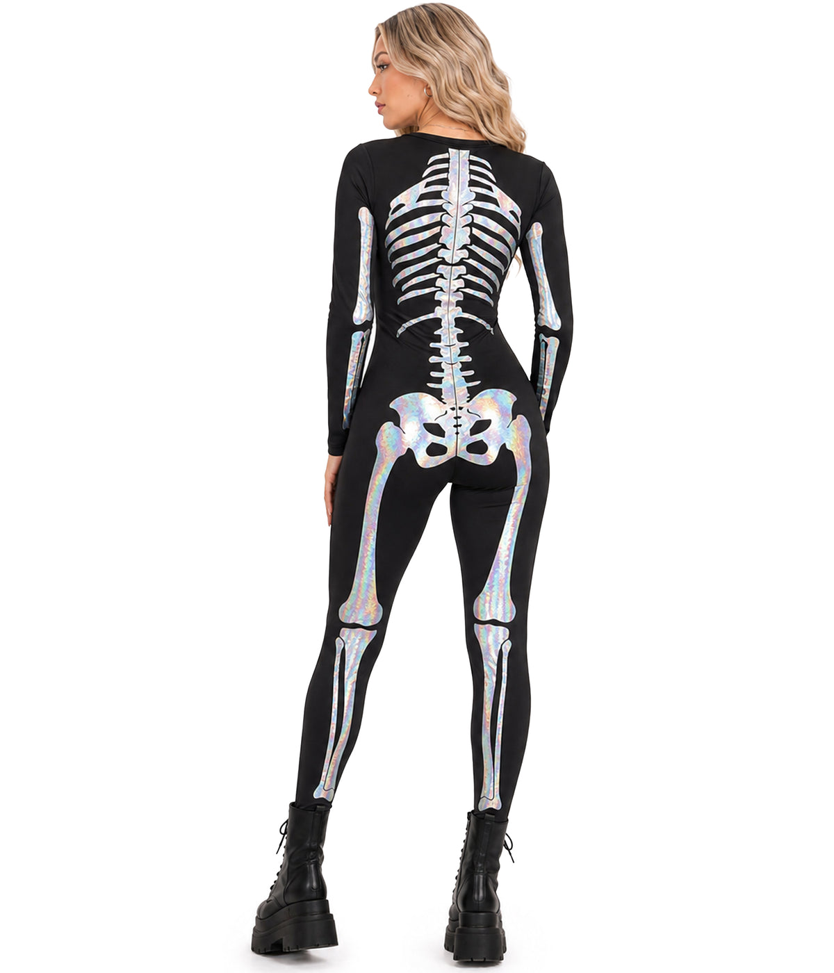 Shimmer Skeleton Bodysuit Costume