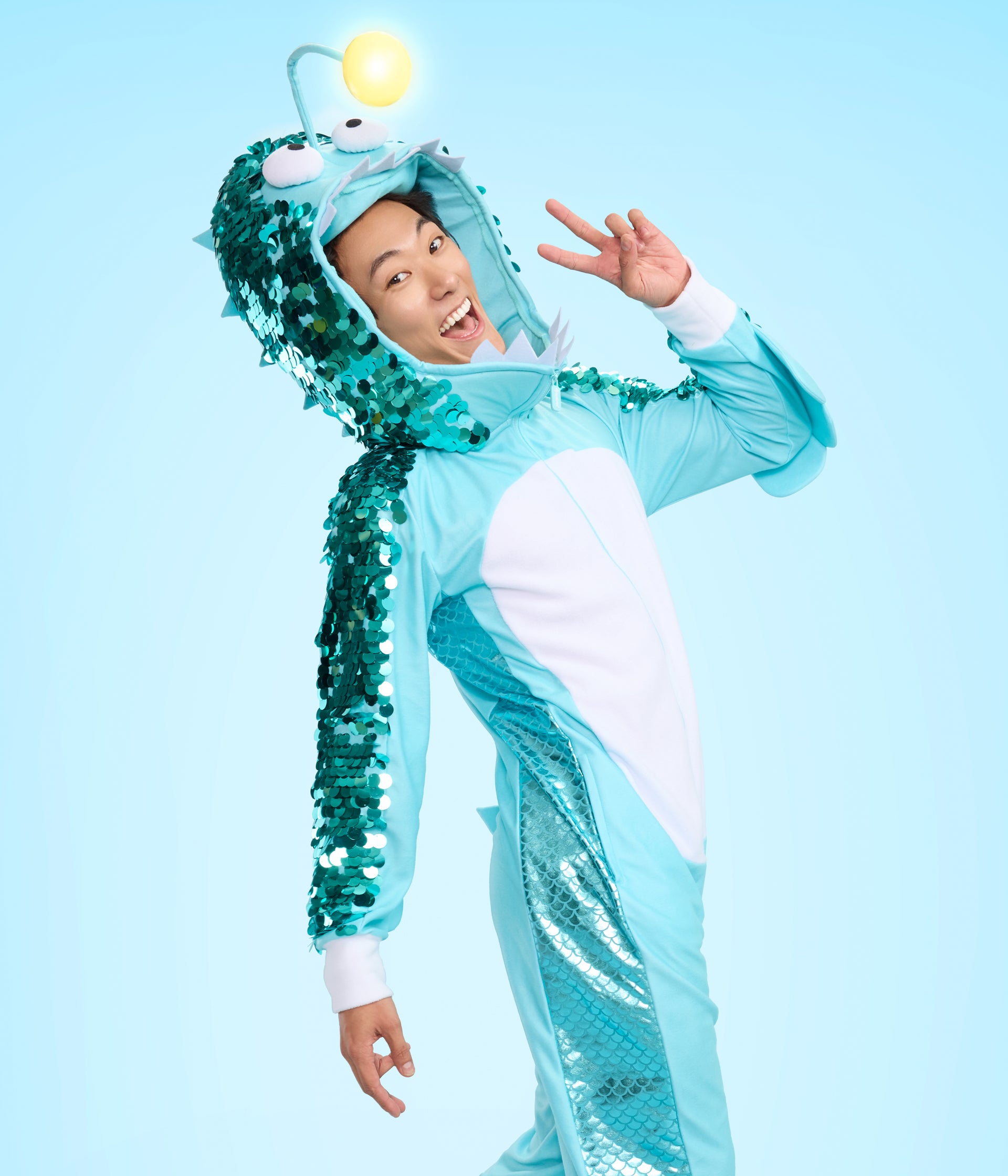 Men's Angler Fish Light Up Costume