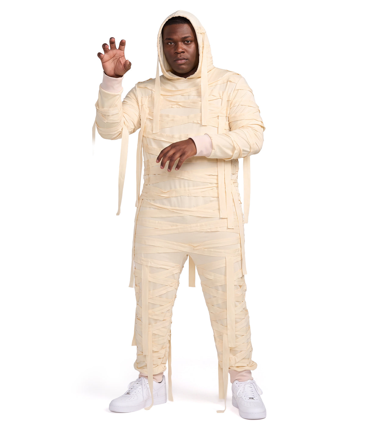 mummy dress halloween Men's Costume | Festive Novelty Holiday | Ivory | XL maxi bridal dress Mocha Brown Ruched Button White glovelettes have fabric Set:Dresser