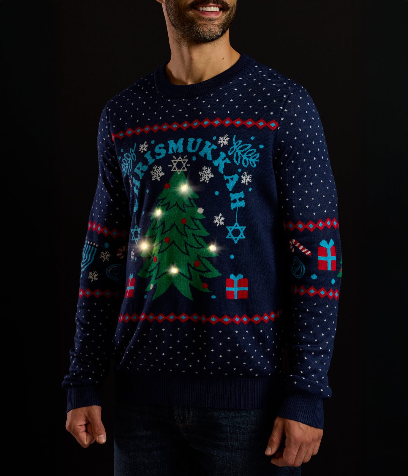 Chrismukkah Sweater: Men's Hanukkah Outfits | Tipsy Elves