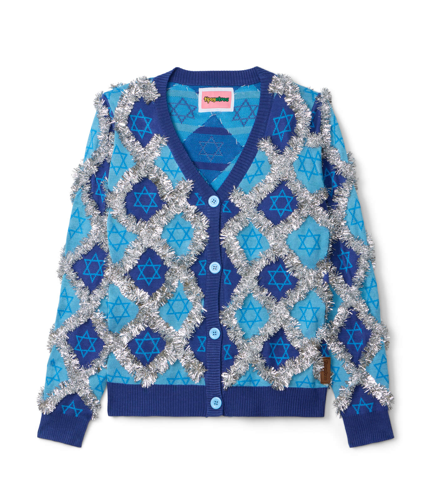 Women's Hanukkah Tinsel Cardigan Sweater