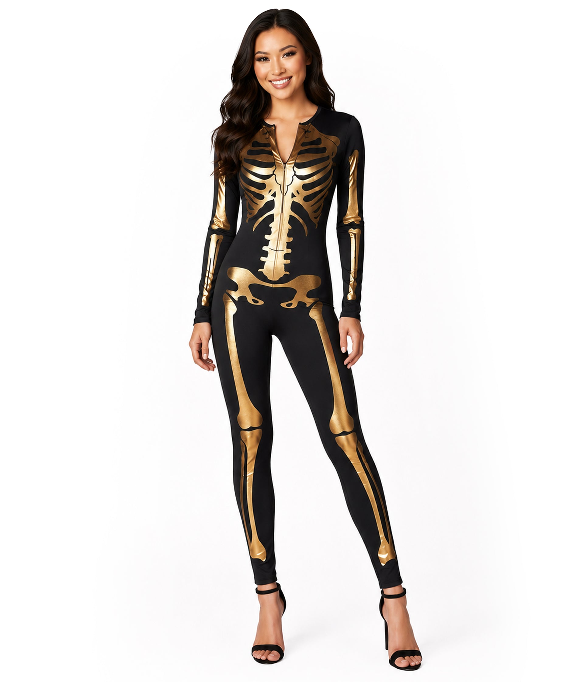 Gold Skeleton Bodysuit Costume