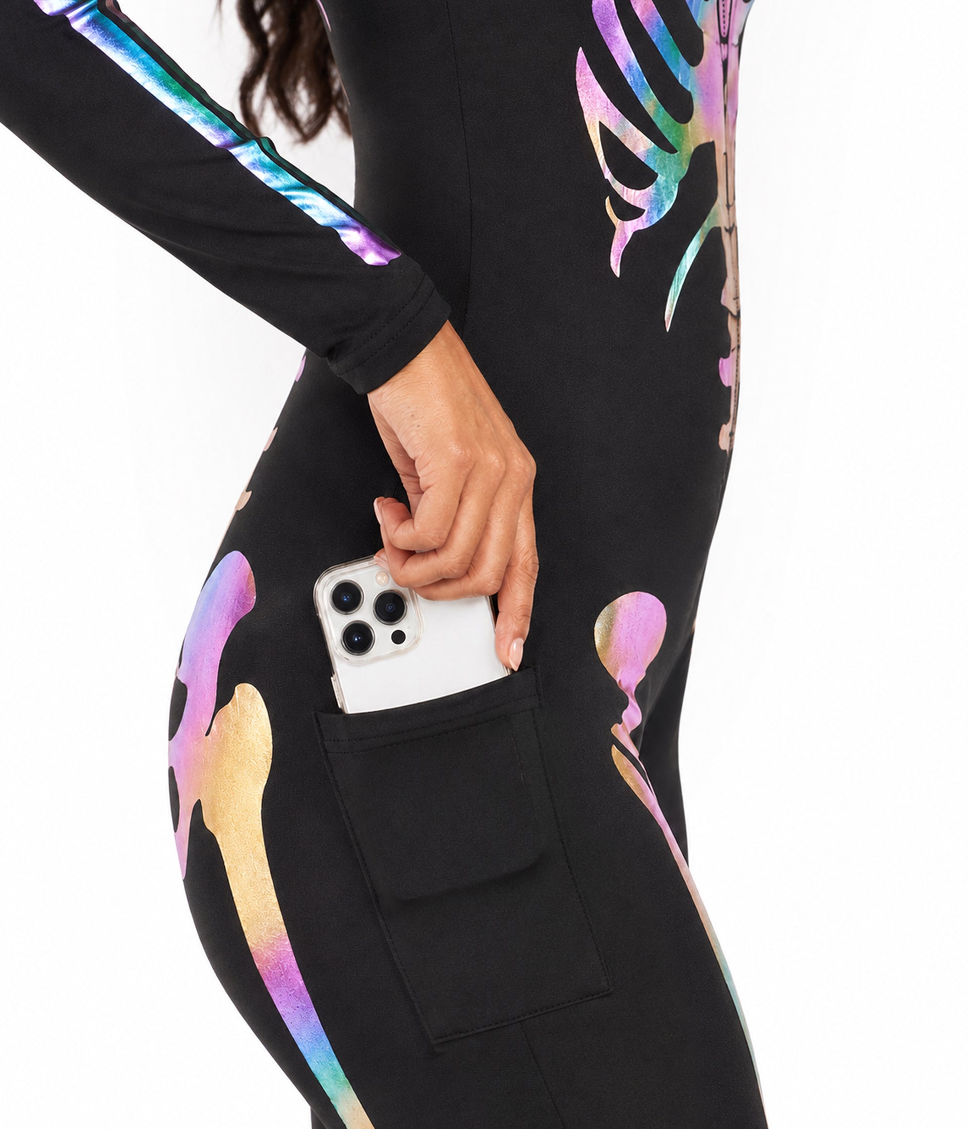 Iridescent Skeleton Bodysuit Costume
