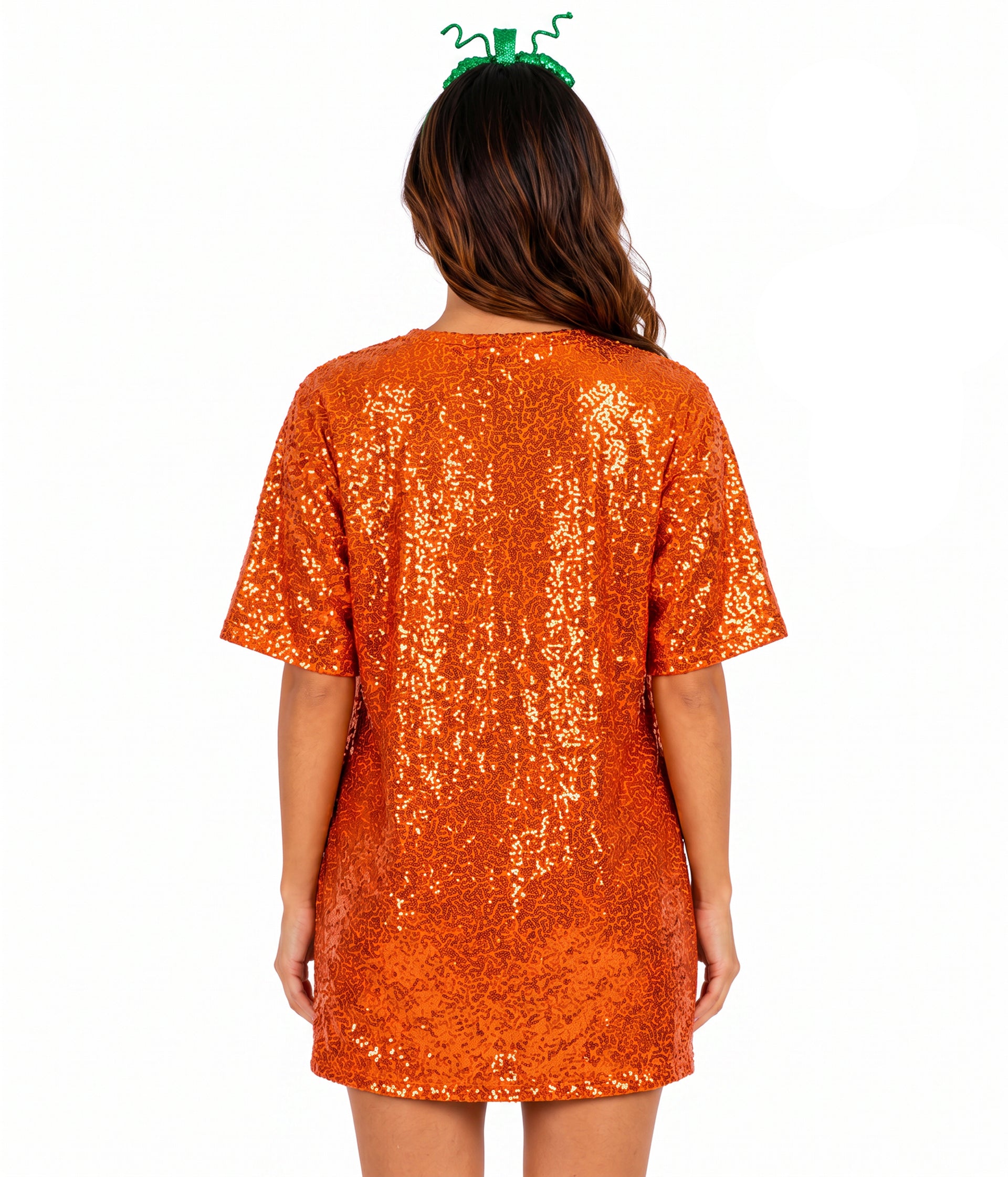 Sequined Pumpkin Costume Dress