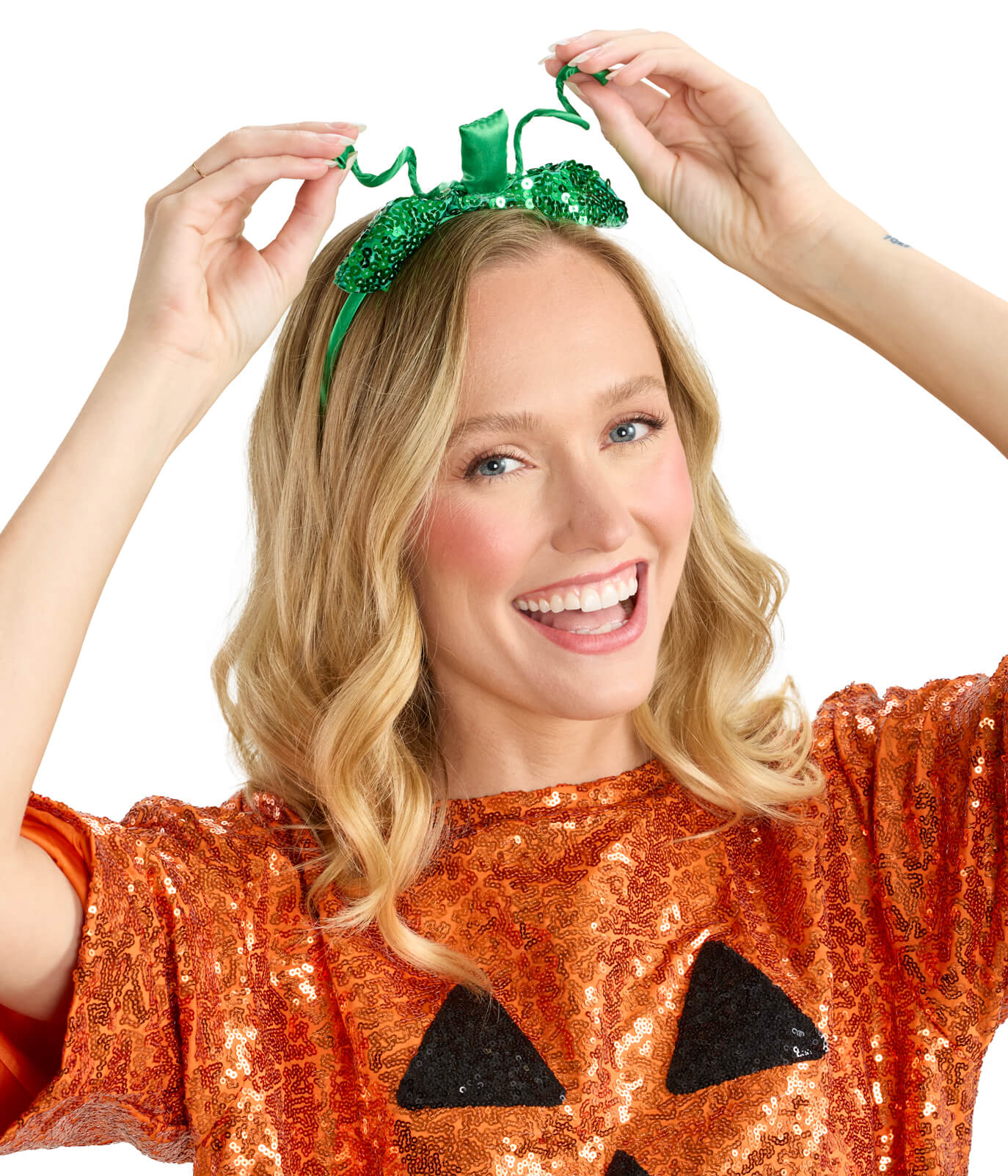 Sequined Pumpkin Costume Dress
