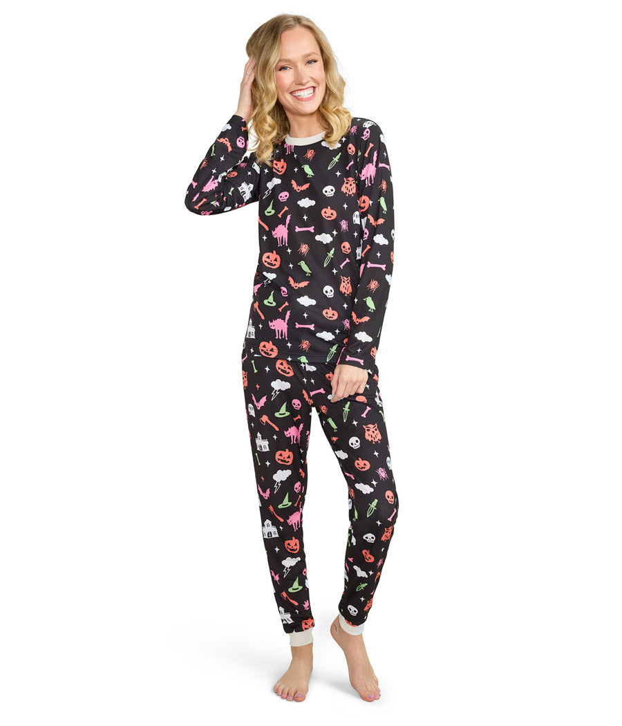 Women's Black Magic Halloween Pajama Set