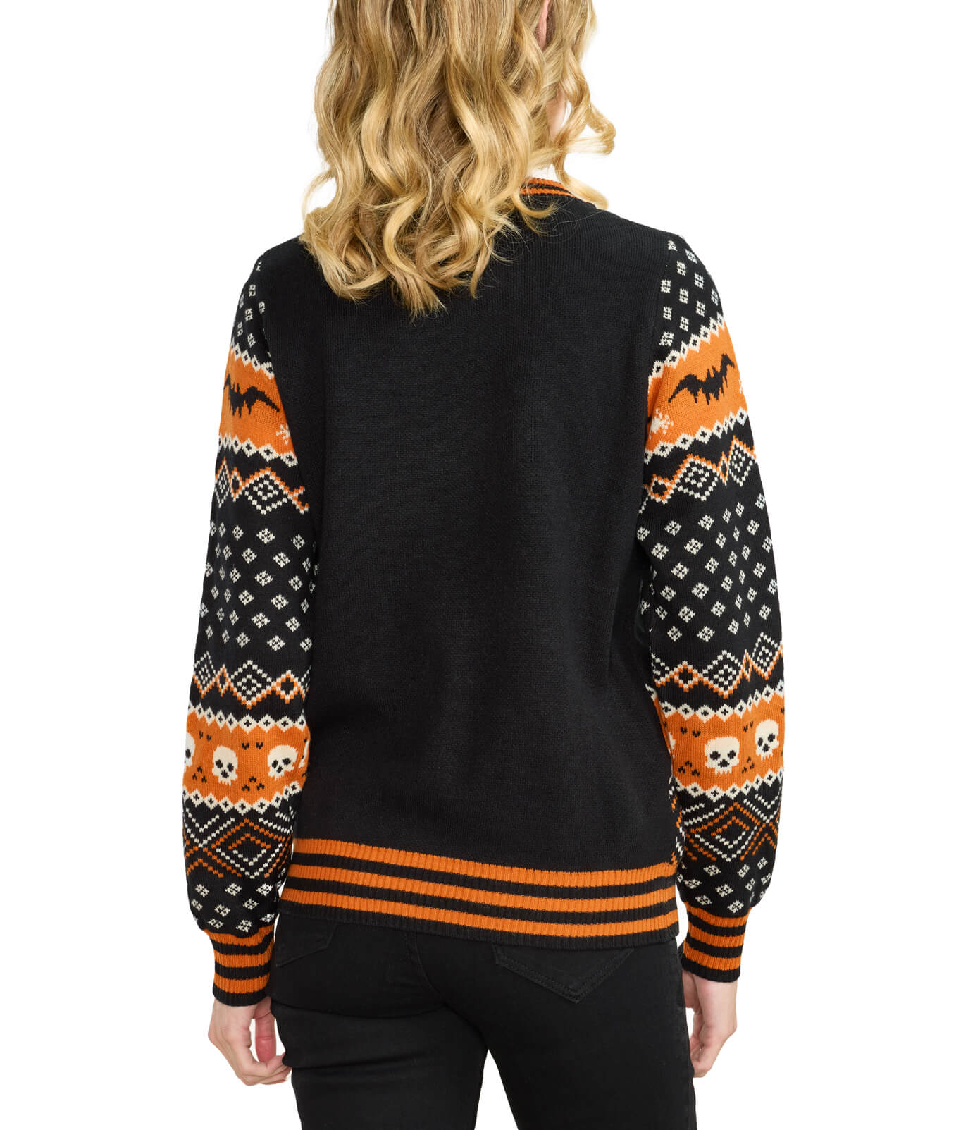Women's Pumpkin Light Up Halloween Sweater Image 2