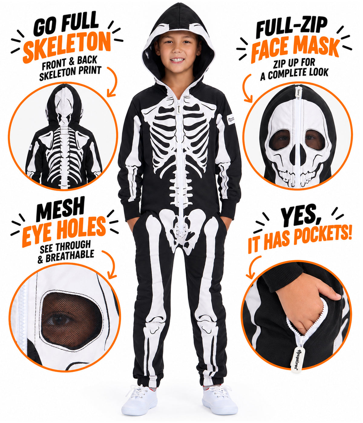 Boy's Skeleton Costume