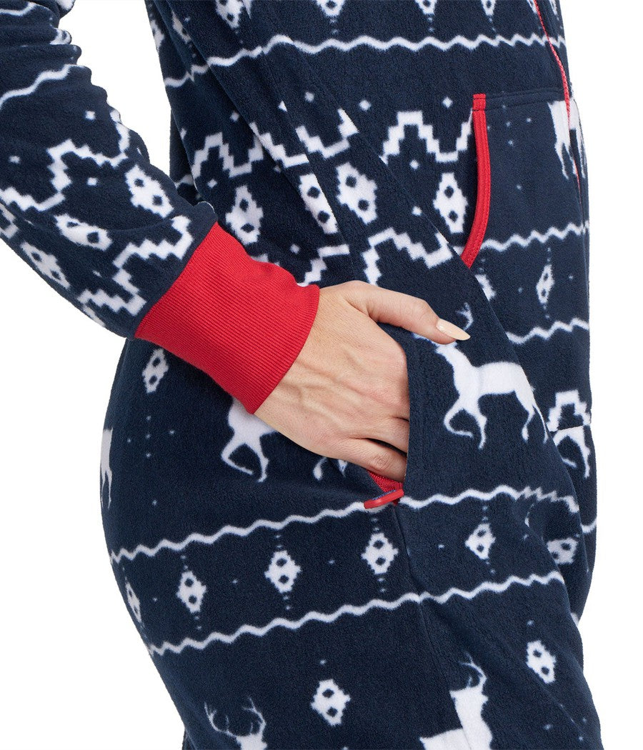 Matching Blue Reindeer Family Jumpsuits