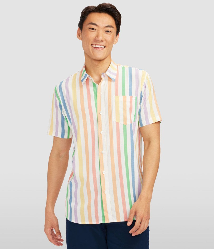 Vintage Rainbow Button Down Shirt Image 2