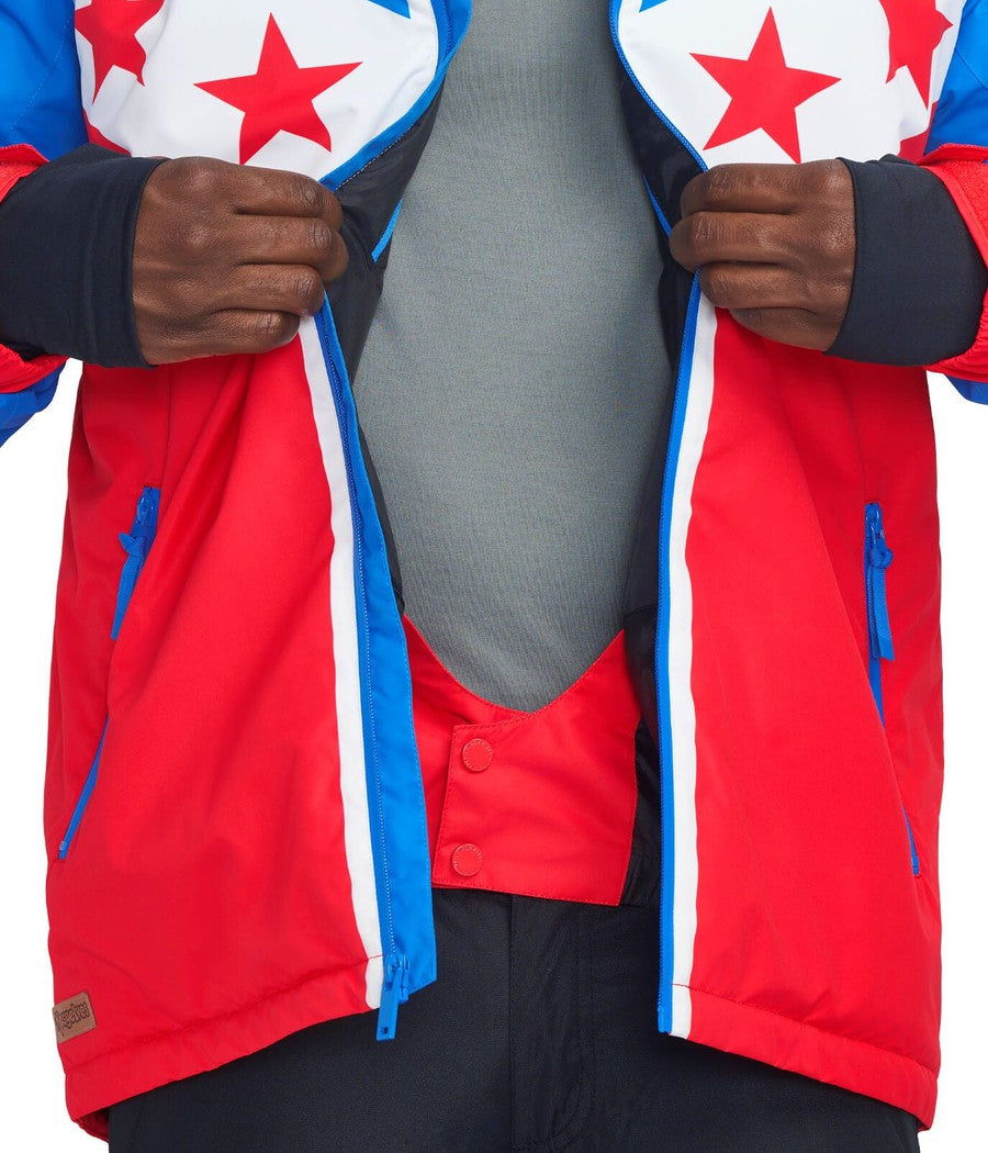 Rockets Red Shred Ski Jacket: Men's Winter Outfits | Tipsy Elves
