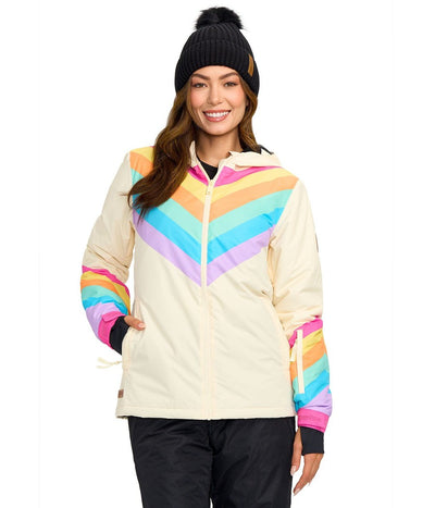 Women's Retro Rainbow Ski Jacket Primary Image