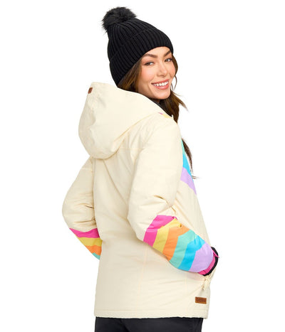 Women's Retro Rainbow Snow Jacket Image 2