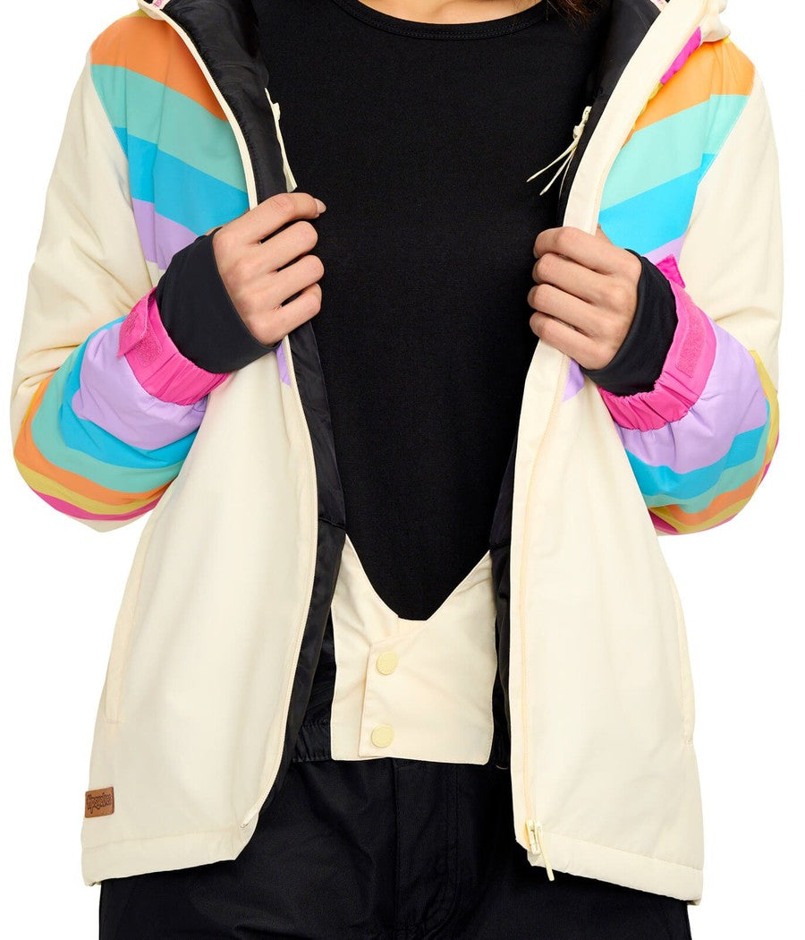 Women's Retro Rainbow Snow Jacket Image 6
