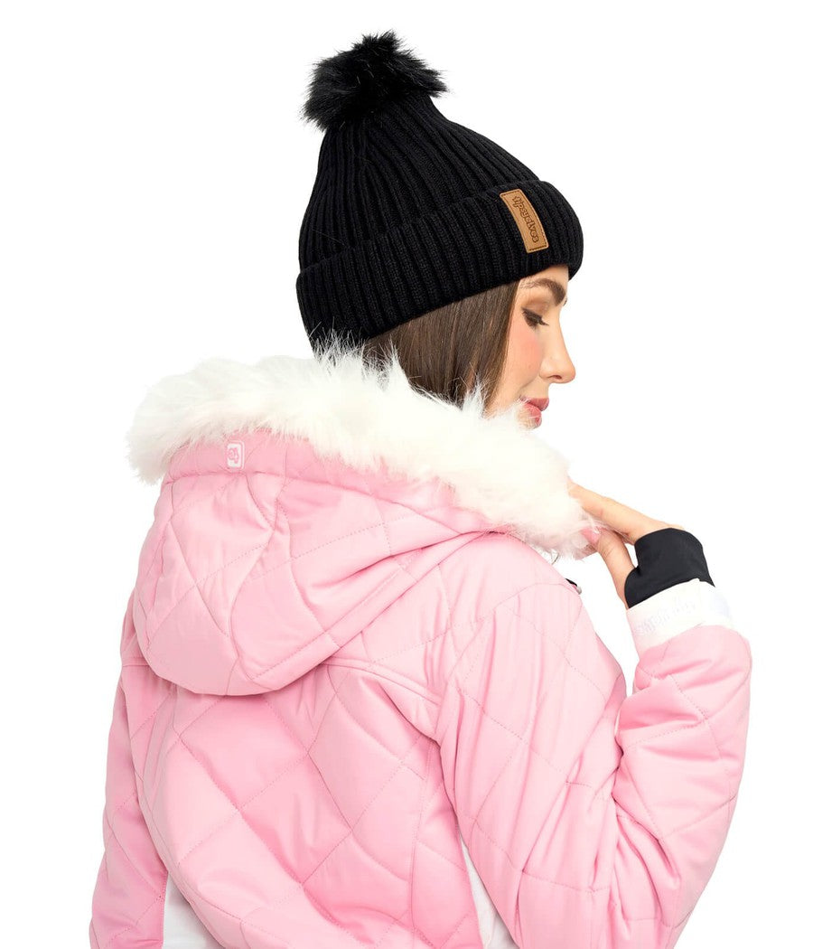 Women's Powder Pink Snow Jacket Image 3