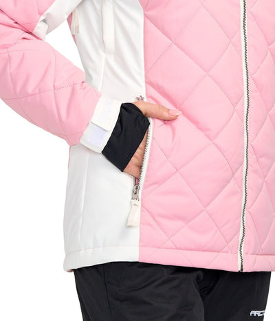 Women's Powder Pink Snow Jacket Image 5
