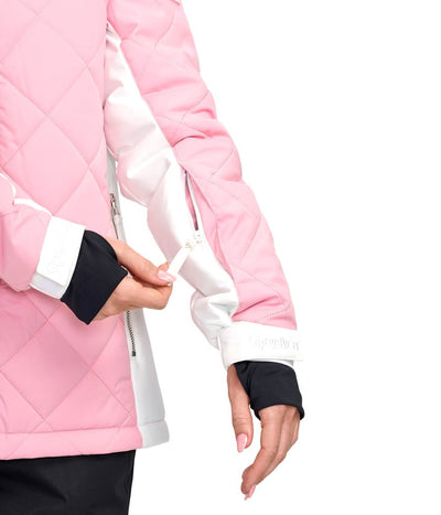 Women's Powder Pink Ski Jacket Image 6::Women's Powder Pink Ski Jacket