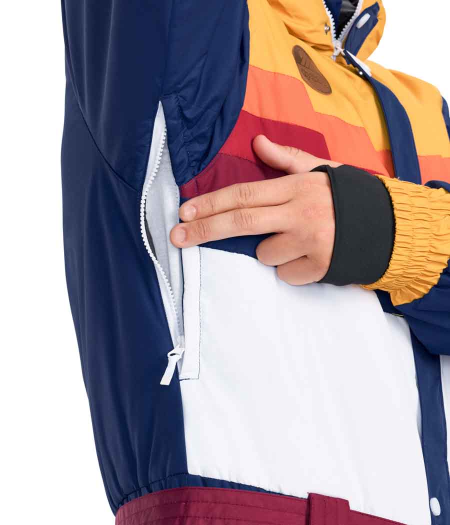 スキー Silvy Vintage - Men's ski suit Silvy Vintage 90's Men's Green/ Blue/ Yellow Ski Suit One Piece