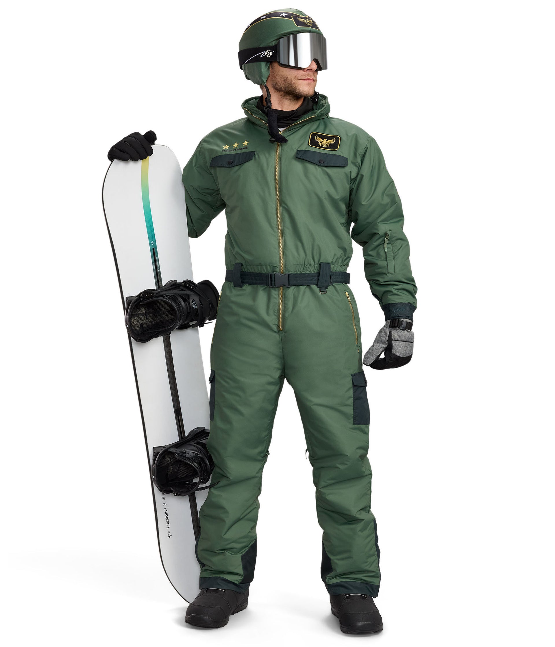 Men's Fighter Pilot Snow Suit and Helmet Cover