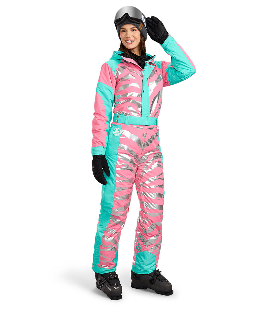 Women's Electric Zebra Snow Suit Image 2