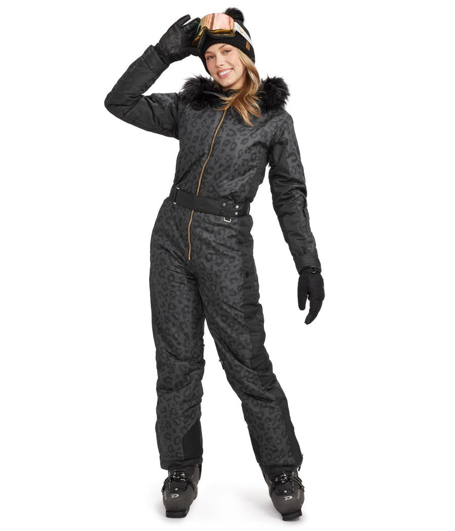 Women's Midnight Leopard Ski Suit Image 6