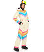 Women's Retro Rainbow Ski Suit